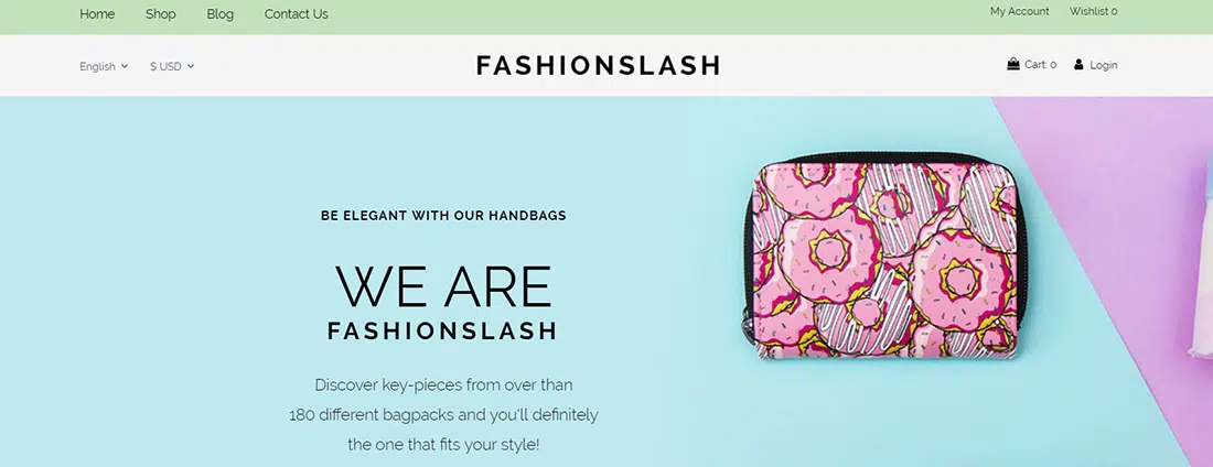 Fashionlash - Responsives Opencart-Theme für Single Product Store