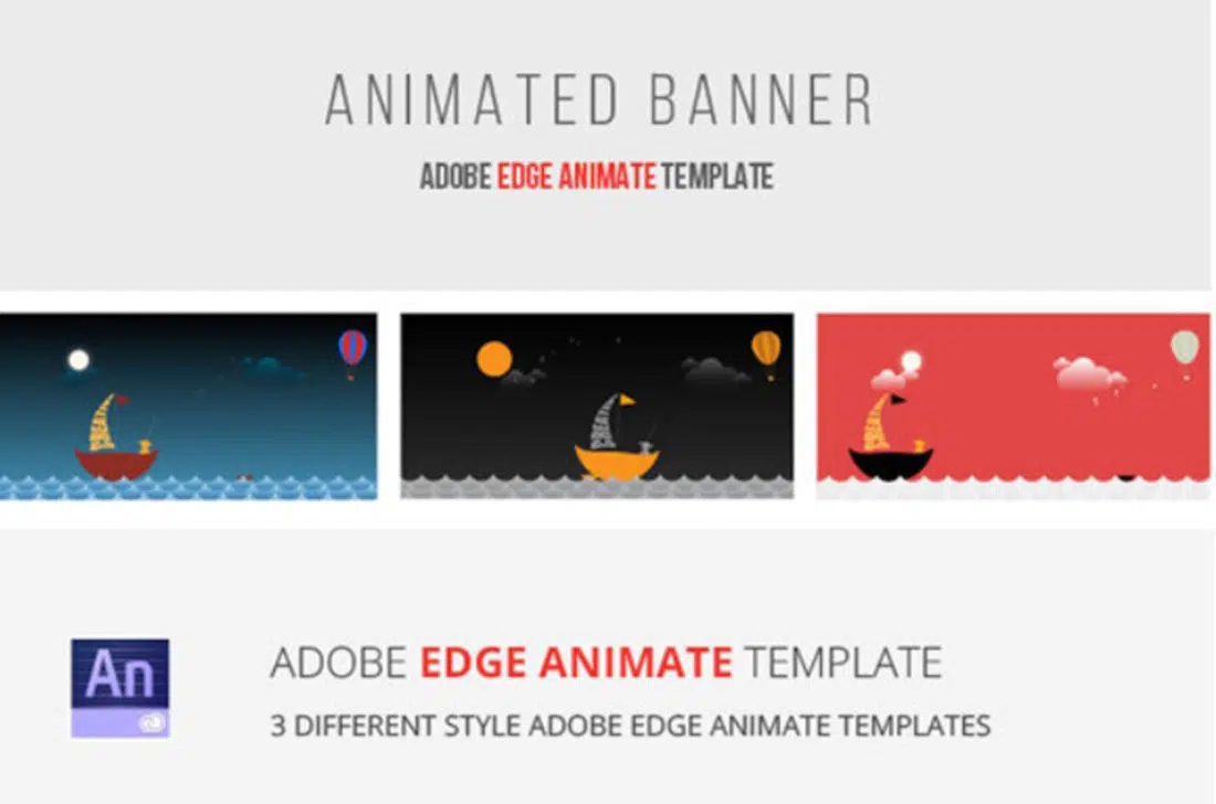 Анимированный баннер Edge Animate Template