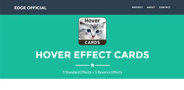 Анимированные карты Hover Effects