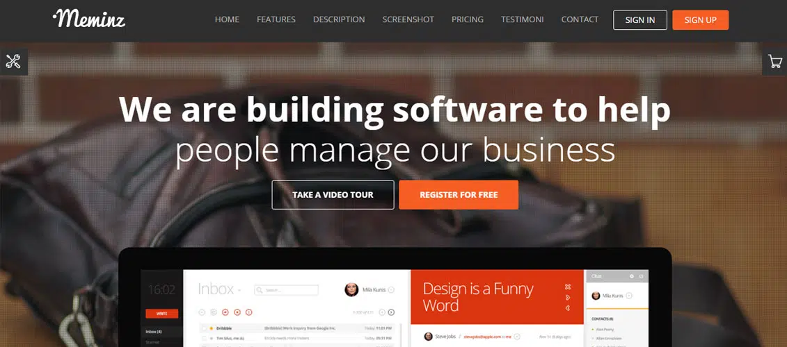 Meminz Download-Software Landing Page Theme