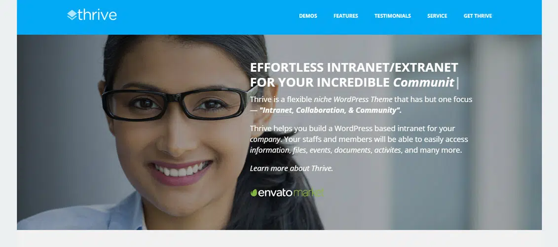 Sitio web de descargas digitales Thrive