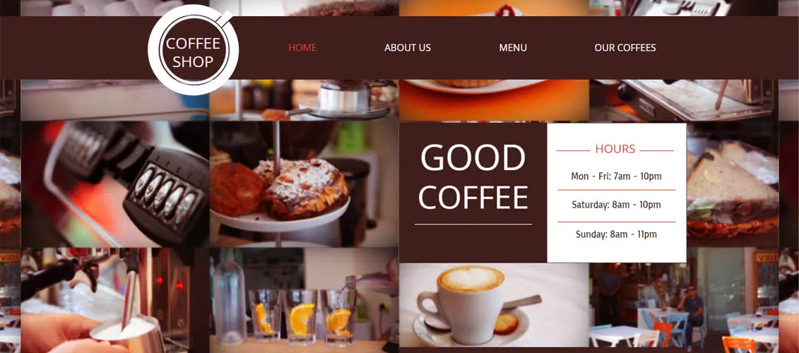 Templat Situs Web Kedai Kopi