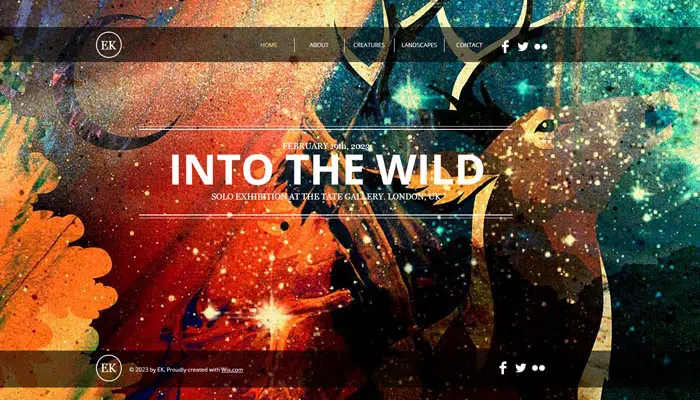 Template Website Portofolio untuk Artis