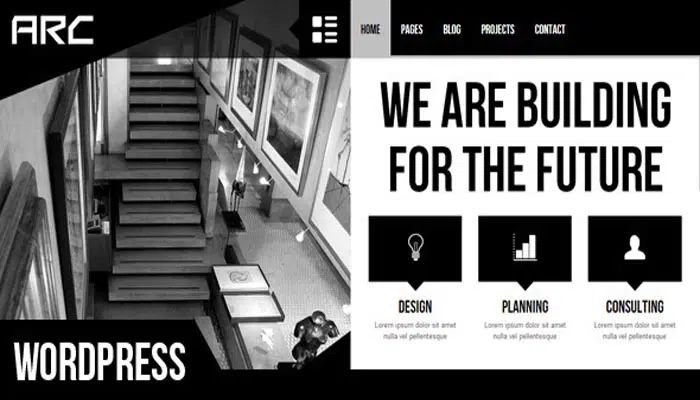 Тема Arc Responsive Architect Business WP