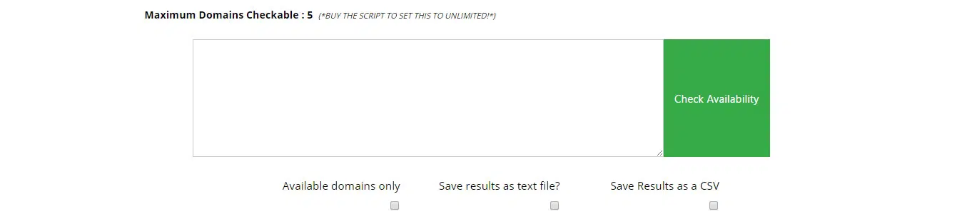 Verificador masivo de disponibilidad de dominios Whois