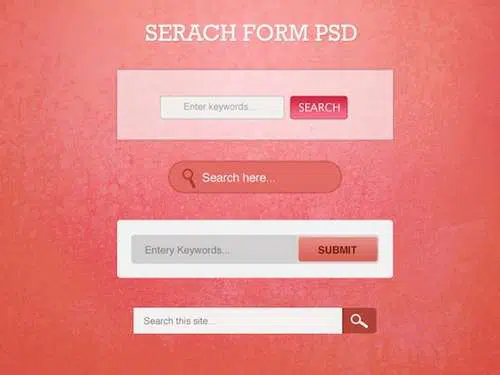 Boîte de recherche minimale gratuite PSD