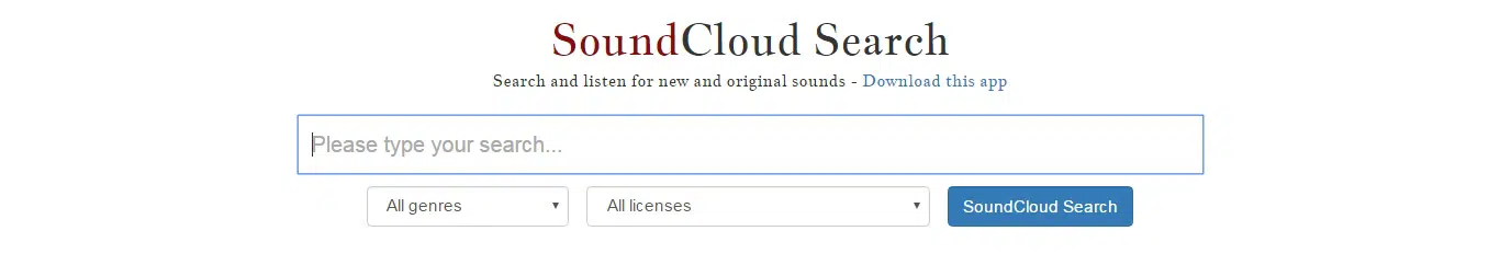 Búsqueda de SoundCloud