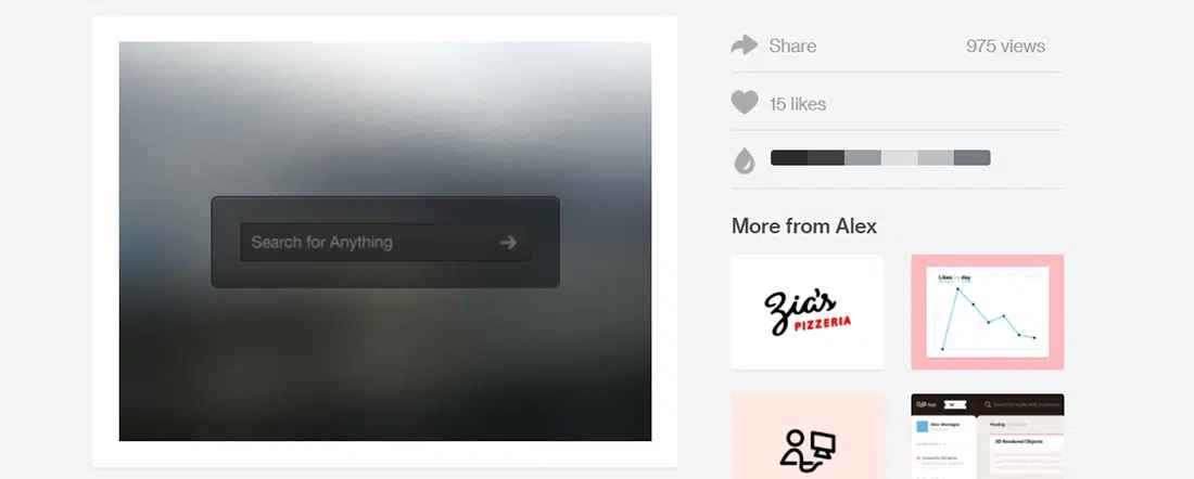 Barra di ricerca + PSD di Alex - Dribbble