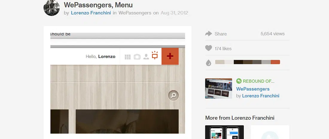 WePassengers, Menu Lorenzo Franchini - Dribbble