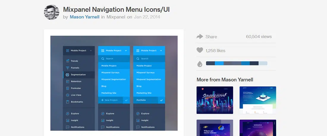 Mixpanel-Navigationsmenü Icons_UI von Mason Yarnell - Dribbble