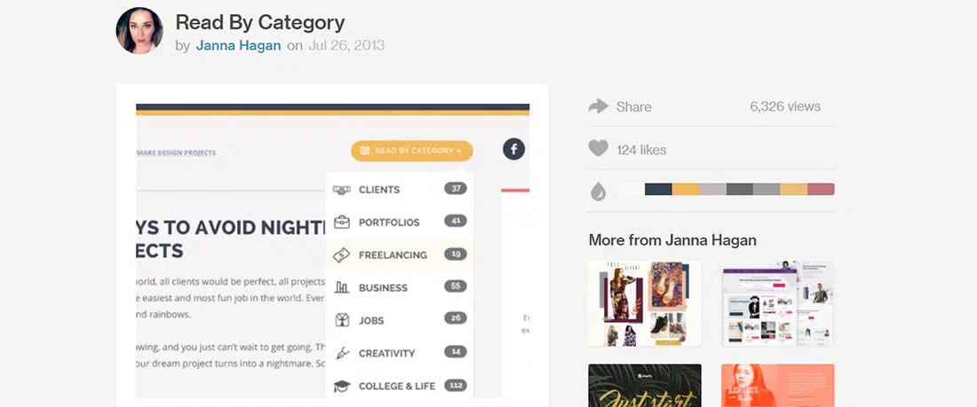 Leia por categoria por Janna Hagan - Dribbble