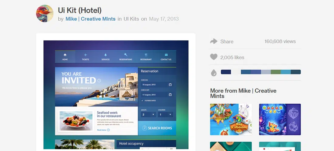 Ui Kit (Hotel) di Mike _ Creative Mints - Dribbble