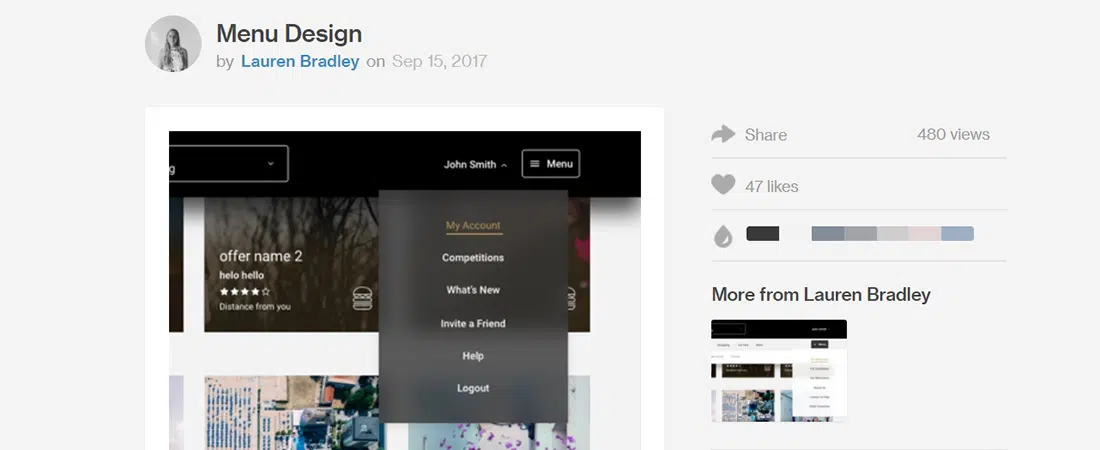 Menü Tasarımı Lauren Bradley - Dribbble