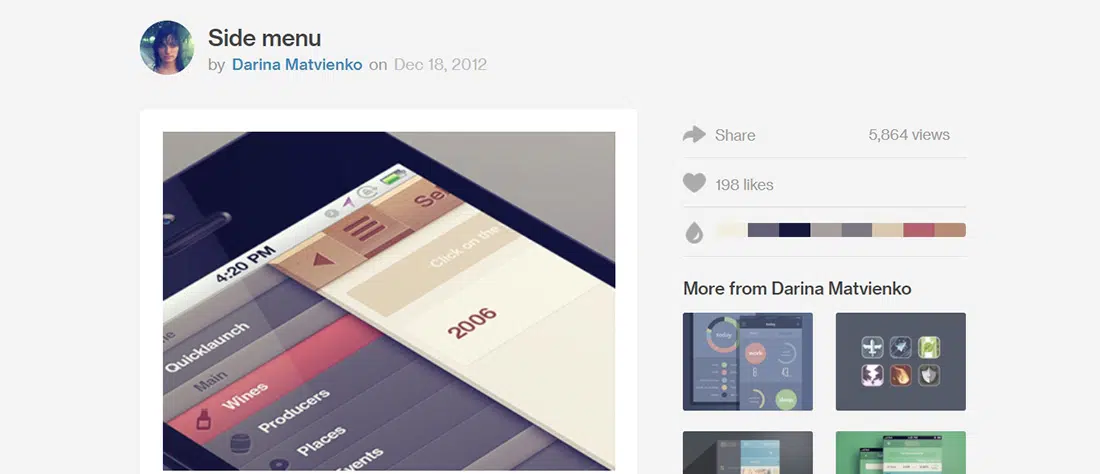 Боковое меню от Дарины Матвиенко - Dribbble