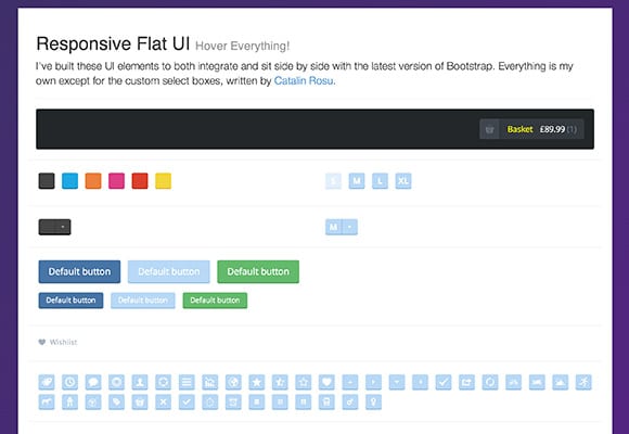 Kit de interfață UI Flat responsive – HTML