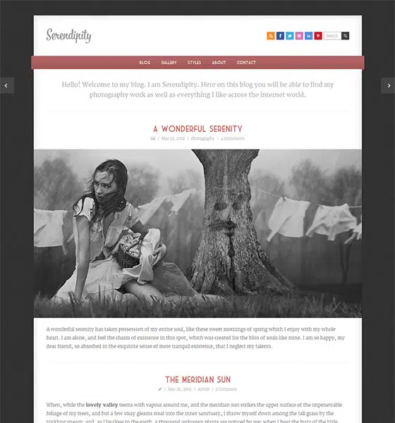 Modèle réactif Serendipity HTML5