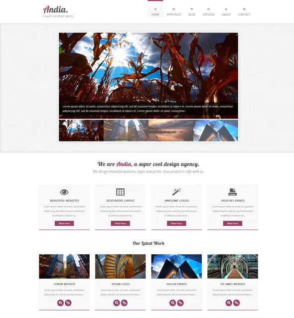 Template HTML Gratis Andia