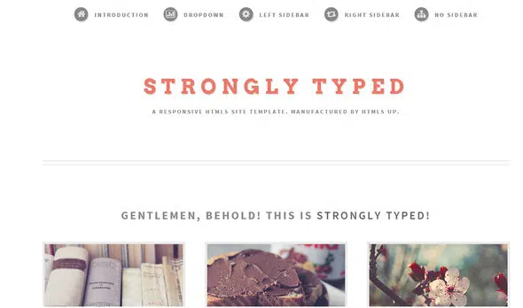 Stark typisierte kostenlose responsive HTML5-Vorlagen