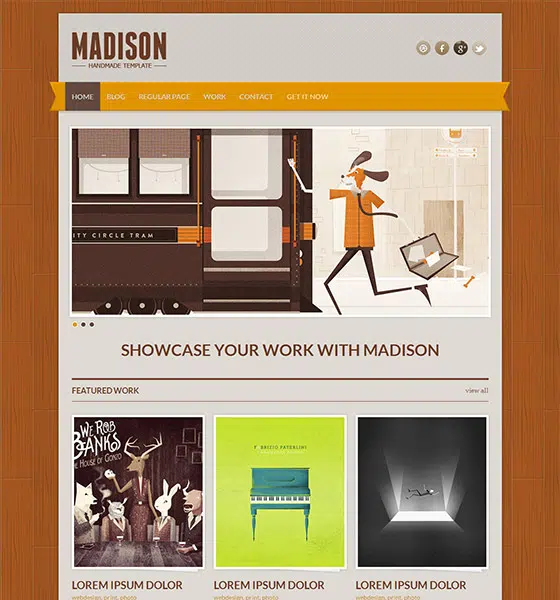 Madison 免费 HTML5 响应式模板