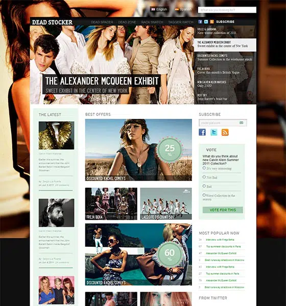 Modèle responsive DeadStocker HTML5