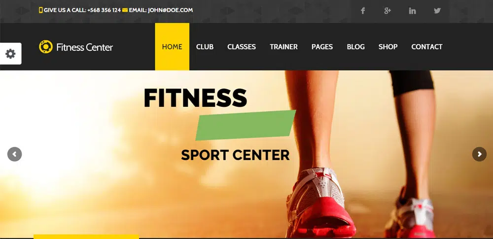 Comercio electrónico de tema de WordPress de fitness