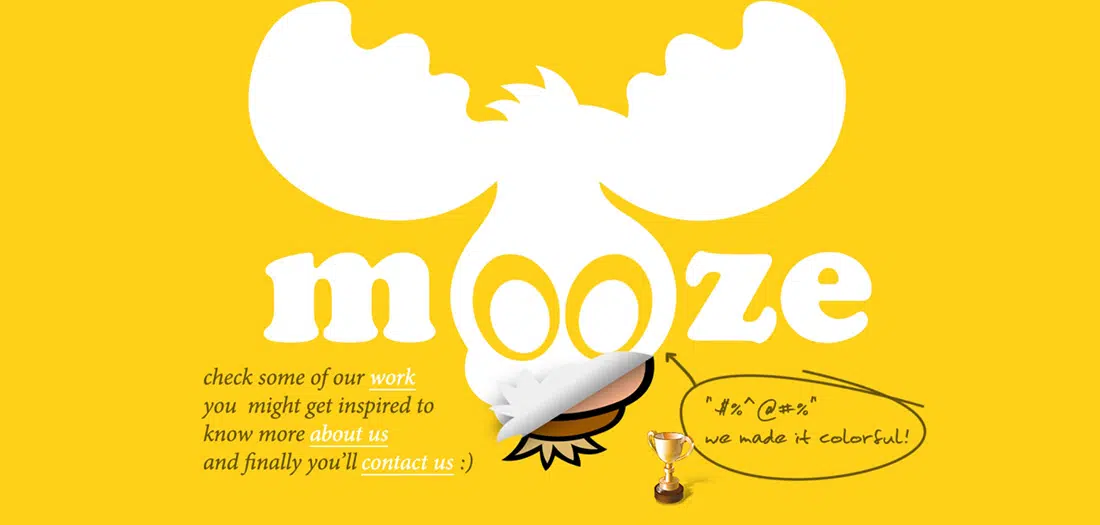 Mooze Design Disegni di siti Web gialli