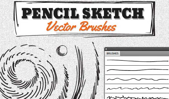 Vector Pencil Sketch Brushes Illustrator Add-on