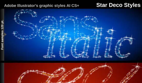 Styles graphiques Illustrator Stars Deco Module complémentaire Illustrator