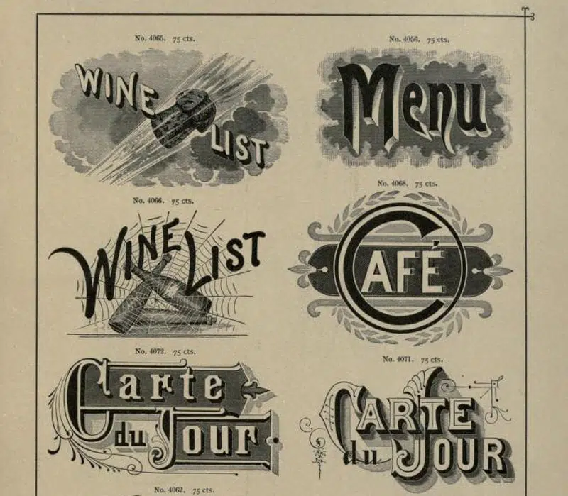 Musterdrucktypen Vintage Typography Projects