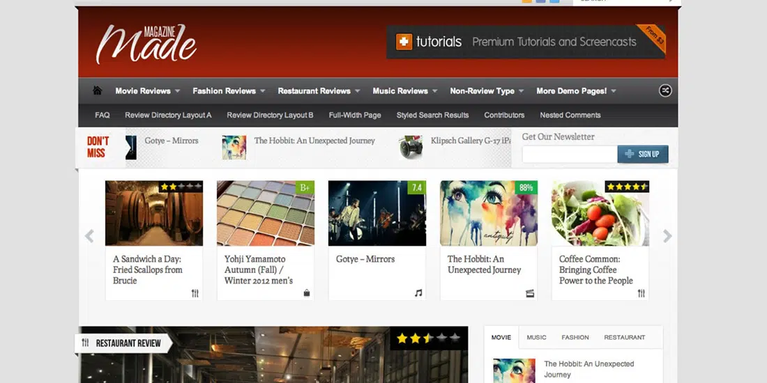 Made - Responsive Review Magazine Theme