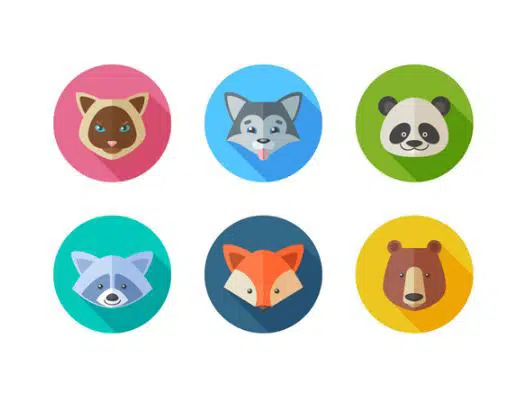 come creare un set di icone di animali piatti in Adobe Illustrator