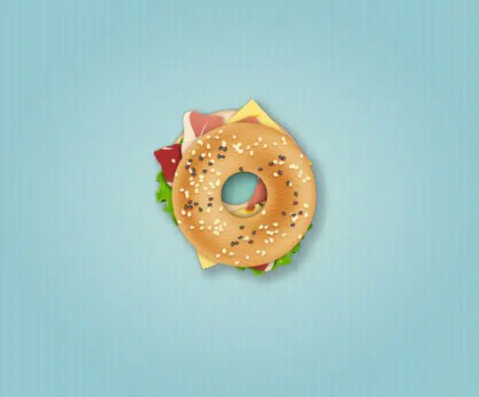 yum come creare una deliziosa icona di bagel sandwich in Adobe Illustrator