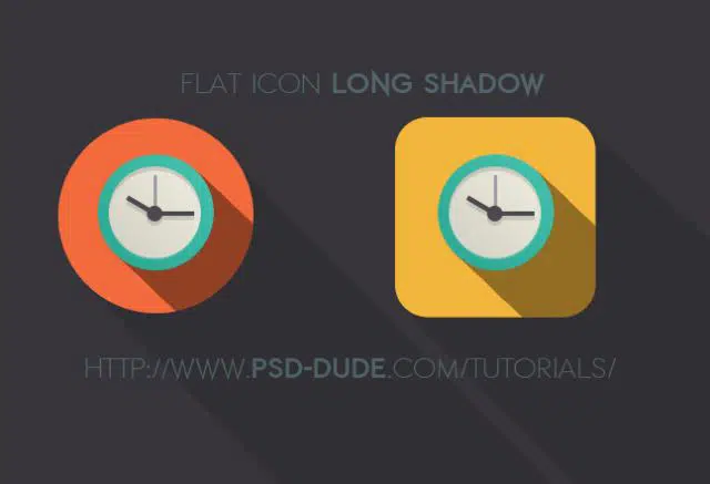 icona piatta lunga ombra tutorial di Photoshop tutorial di Photoshop _ psddude