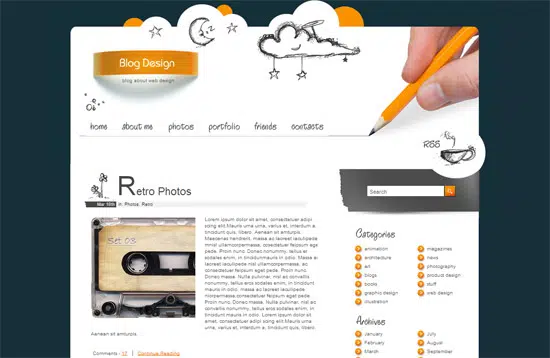 Blog Design template HTML gratuito