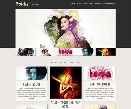 Template html gratis folder