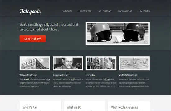 Modello html gratuito di Halcyonic