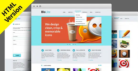 BisLite: Kostenlose HTML-Website-Vorlagen