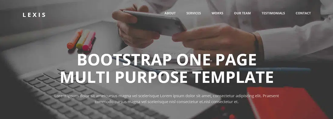 Kostenlose Lexis-Website-Vorlage