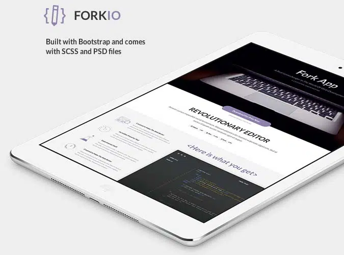 Modello HTML di una pagina di Forkio