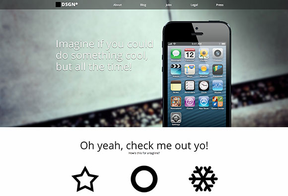 iPhone App Splash – Modèle de page Web PSD HTML CSS