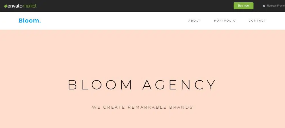 Modello HTML di Bloom Portfolio