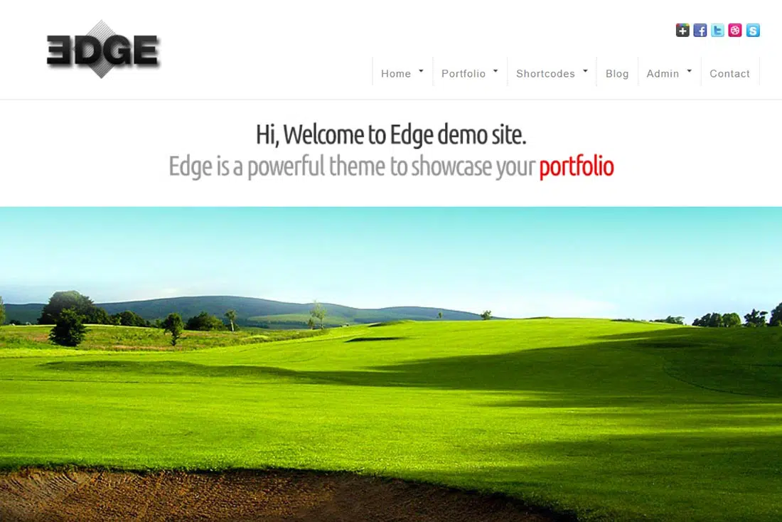 Tema portofoliului Edge WordPress