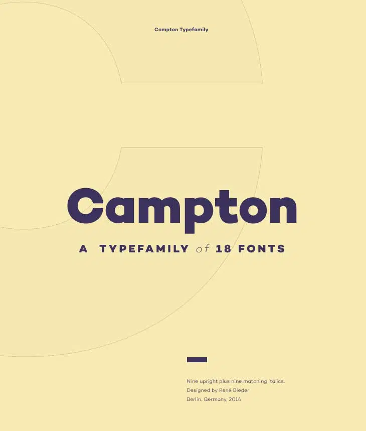 19 font gratuit Campton