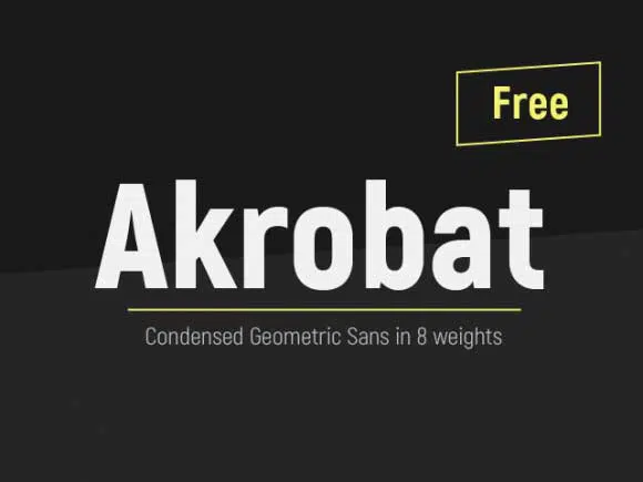 1 Akrobat Modern sans serif ตระกูลฟอนต์