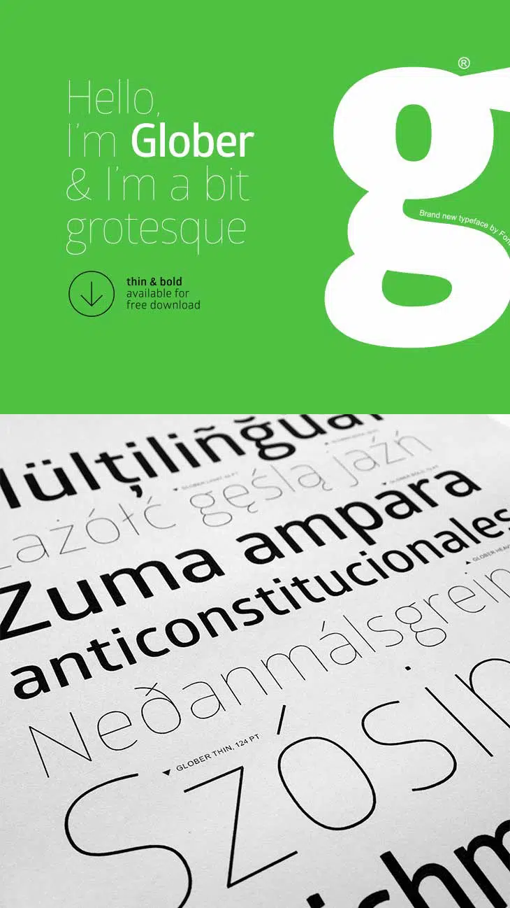 20 font gratuiti Glober