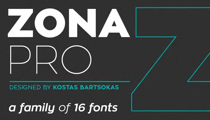 15 Zona Pro แบบอักษรหัวเรื่องฟรี