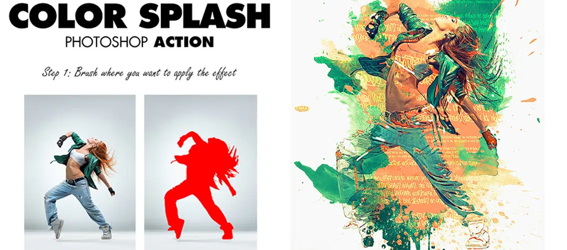 Action de couleur Splash Photoshop