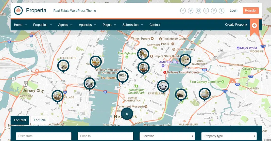 Properta - Tema WordPress Real Estat