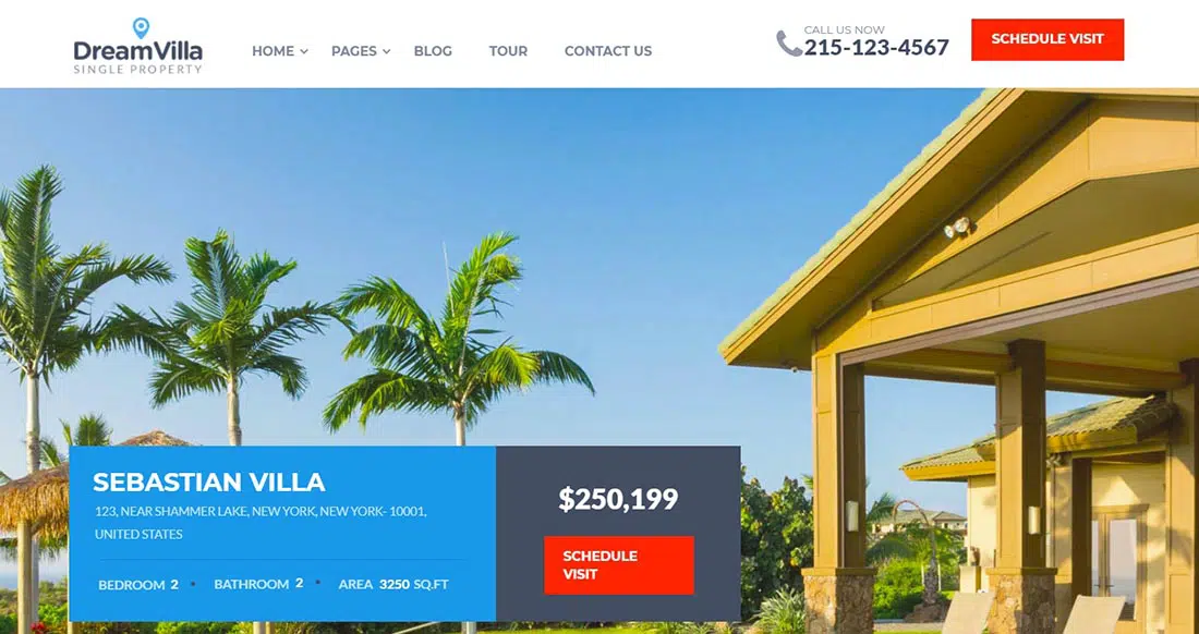 DreamVilla - Single Property Real Estate WordPress Theme