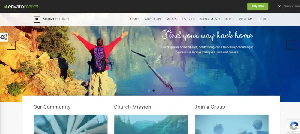 Adore Church - ธีม WordPress ที่ตอบสนอง